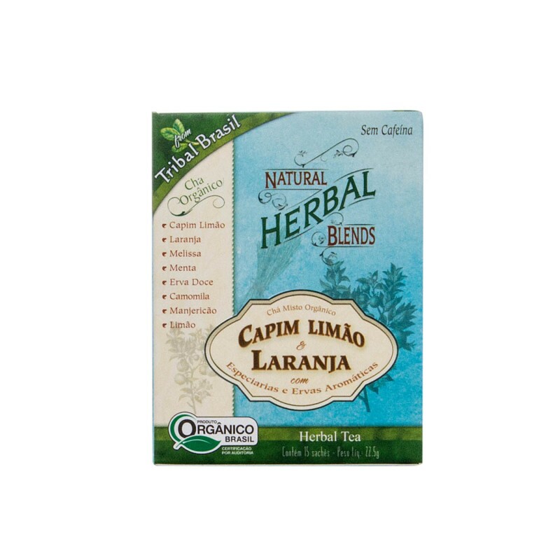 Chá Orgânico de Capim Limão e Laranja - Tribal Brasil - 7898452101436