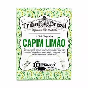 Chá de Capim Limão Orgânico (Puro) - Caixa - 15 Sachês - 15g