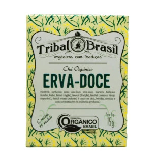 Chá de Erva-Doce  Orgânica(Pura) - Caixa - 15 Sachês - 15g