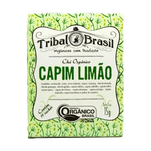 Chá de Capim Limão Orgânico(Puro) - Caixa - 15 Sachês - 15g