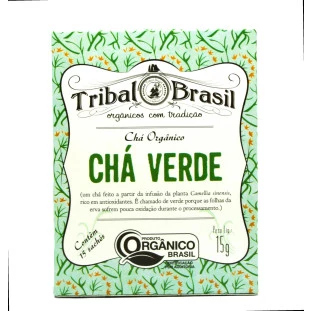  Chá Verde Orgânico(Puro) - Caixa - 15 Sachês - 15g