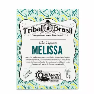 Chá  de Melissa Orgânica (Puro) - Caixa - 15 Sachês - 15g